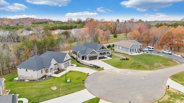 1161 Golf View Ct, Huddleston, VA 24104 - aerial view of property and surrounding area featuring a forest