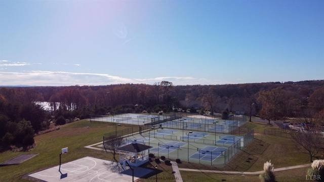 1161 Golf View Ct, Huddleston, VA 24104 - drone / aerial view of a forest