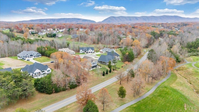 1161 Golf View Ct, Huddleston, VA 24104 - aerial view of property's location with a mountainous background