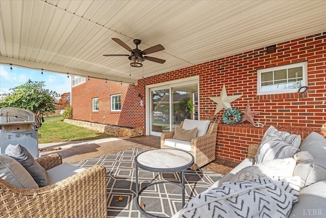 2180 Lime Plant Rd, Appomattox, VA 24522 - view of patio with ceiling fan