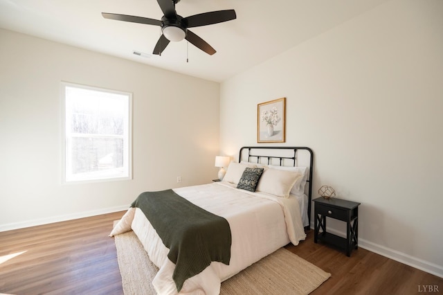 128 Brenleigh Ct Unit 208, Lynchburg, VA 24501 - bedroom with wood finished floors, baseboards, and a ceiling fan