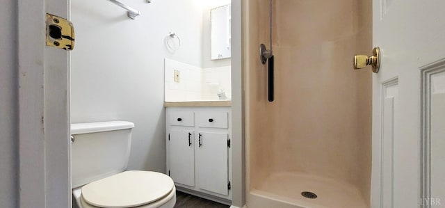 4065 Fort Ave, Lynchburg, VA 24502 - full bathroom with a stall shower, toilet, and vanity