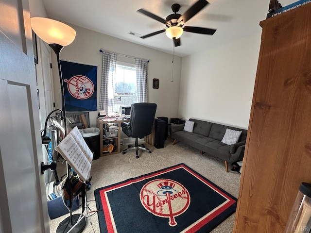 1300 Stoney Ridge Blvd Unit 102, Forest, VA 24551 - office featuring ceiling fan and carpet floors