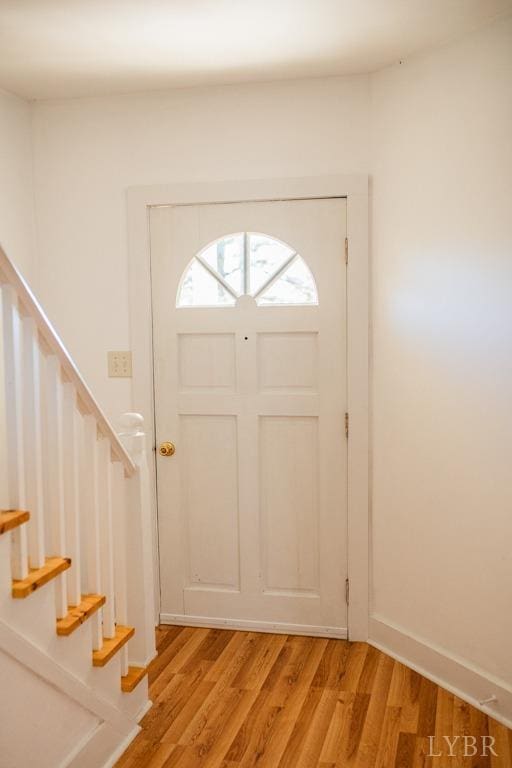 67 Lentz Ln, Shipman, VA 22971 - foyer entrance with stairs and light wood-type flooring
