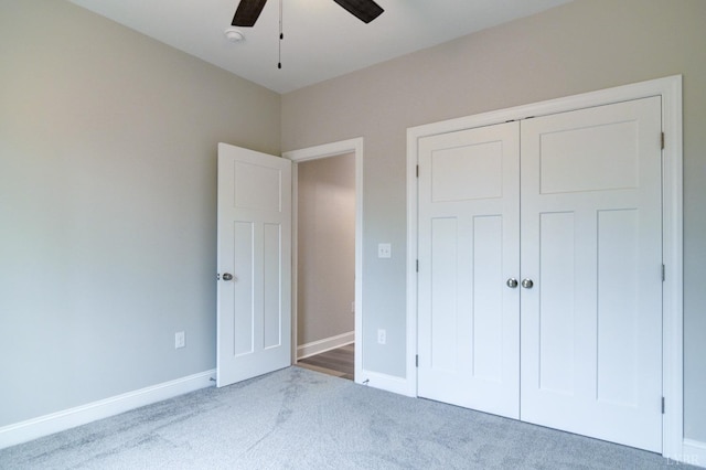 1327 Greenhouse Rd, Rustburg, VA 24588 - unfurnished bedroom with ceiling fan, carpet, baseboards, and a closet