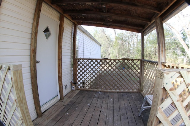 view of wooden deck