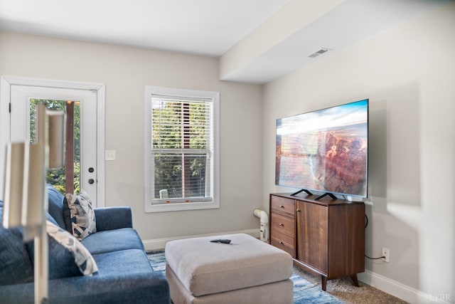 188 Mallard Ln, Lynchburg, VA 24502 - living area with baseboards, visible vents, and carpet