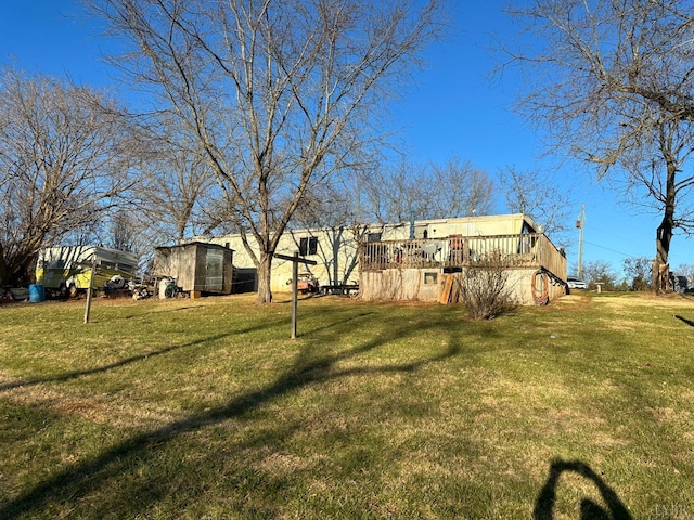 105 Byrnes St, Goodview, VA 24095 - view of yard with a deck