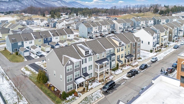 59 Broad St, Daleville, VA 24083 - drone / aerial view with a mountain view and a residential view