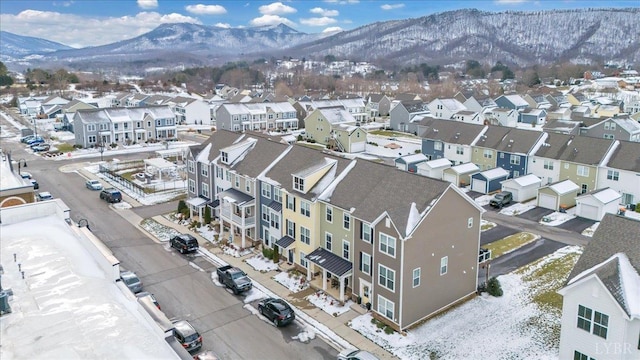 59 Broad St, Daleville, VA 24083 - drone / aerial view with a residential view and a mountain view