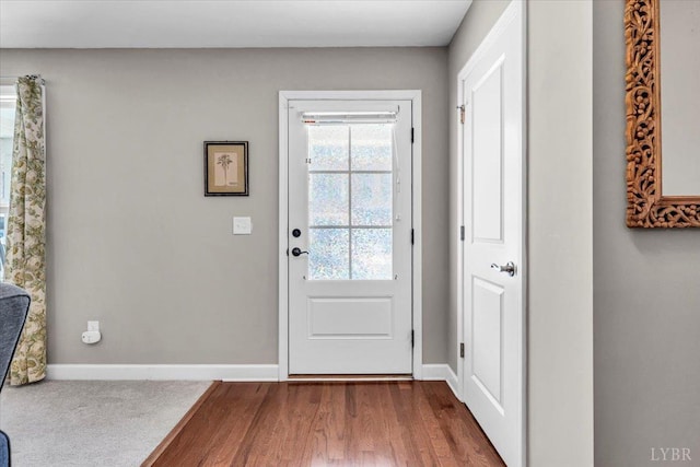 59 Broad St, Daleville, VA 24083 - doorway featuring baseboards and wood finished floors