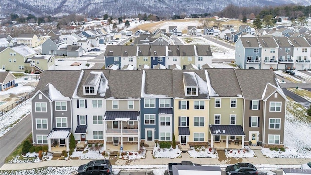 59 Broad St, Daleville, VA 24083 - birds eye view of property with a mountain view and a residential view