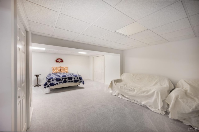152 Fairwinds Ct, Forest, VA 24551 - carpeted bedroom featuring a drop ceiling and a closet