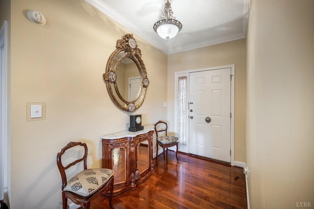 152 Fairwinds Ct, Forest, VA 24551 - foyer with crown molding, dark wood-style floors, and baseboards