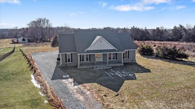 4615 Everett Rd, Forest, VA 24551 - view of front of house with covered porch and a front yard