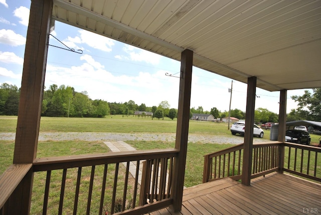 2453 Easome Rd, Hurt, VA 24563 - wooden terrace featuring a yard