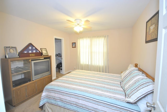 2453 Easome Rd, Hurt, VA 24563 - bedroom with light carpet, ceiling fan, and a spacious closet