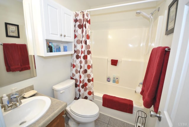 2453 Easome Rd, Hurt, VA 24563 - full bath with toilet, vanity, tile patterned floors, and shower / tub combo