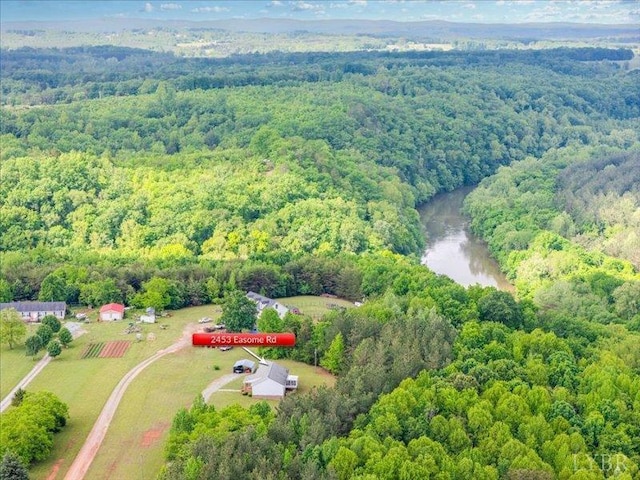 2453 Easome Rd, Hurt, VA 24563 - drone / aerial view of a forest and a large body of water