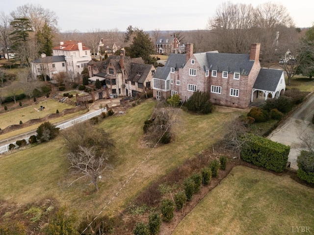 aerial view featuring a residential view