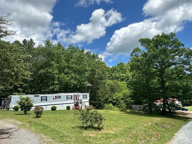 2341 Pocket Rd, Hurt, VA 24563 - manufactured / mobile home featuring a front lawn