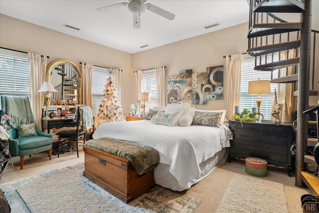 1670 Church St, Appomattox, VA 24522 - carpeted bedroom featuring ceiling fan