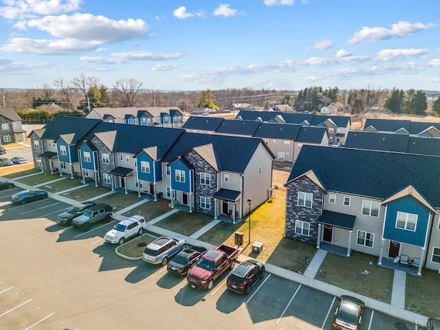 aerial view of residential area