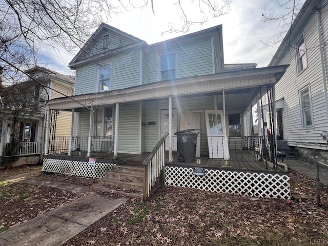 1711 Floyd St, Lynchburg, VA 24501 - view of front of home with covered porch