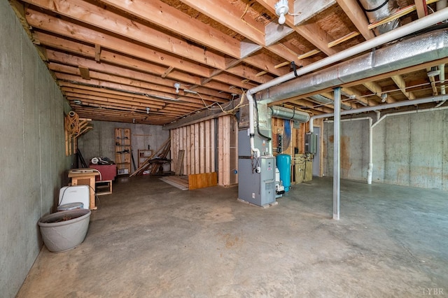 2766 Camden Rd, Big Island, VA 24526 - basement with heating unit and electric panel