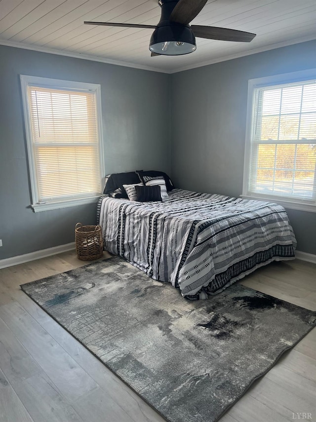 1103 Brandon Rd, Lynchburg, VA 24502 - bedroom with baseboards, ornamental molding, and wood finished floors