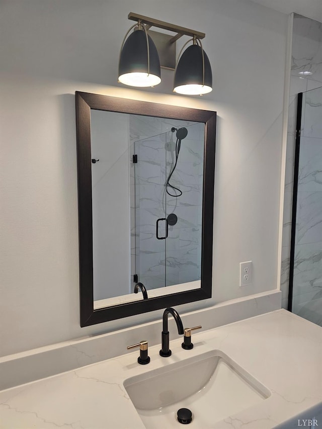 18 Grandset Dr, Forest, VA 24551 - full bathroom with a marble finish shower and vanity