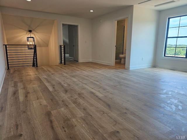 18 Grandset Dr, Forest, VA 24551 - unfurnished living room featuring wood finished floors, baseboards, and recessed lighting