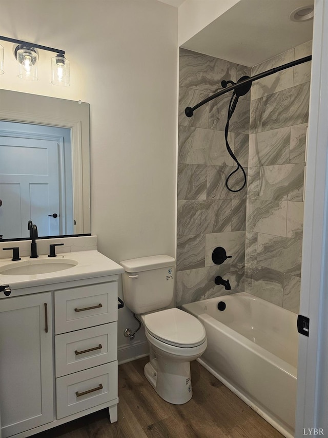 18 Grandset Dr, Forest, VA 24551 - bathroom with toilet, wood finished floors, tub / shower combination, and vanity