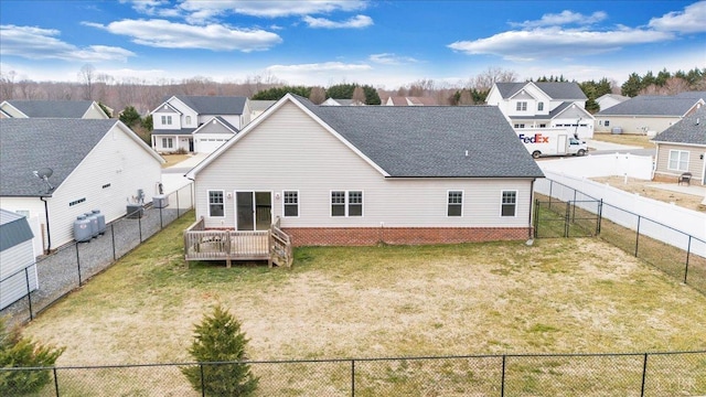 1270 Hupps Hill Ln, Forest, VA 24551 - rear view of house with a residential view, a deck, and a shingled roof