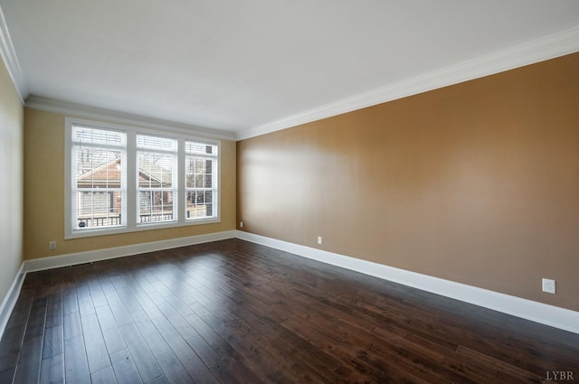 1060 Governors Ln, Forest, VA 24551 - unfurnished room featuring ornamental molding, baseboards, and dark wood-style floors