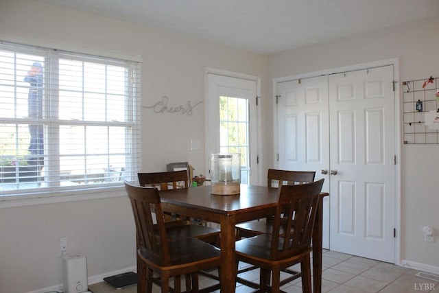 224 Duncraig Dr, Lynchburg, VA 24502 - dining area with light tile patterned floors and baseboards