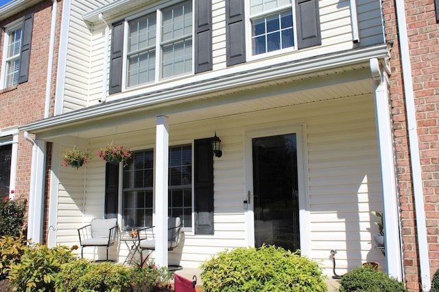 224 Duncraig Dr, Lynchburg, VA 24502 - view of exterior entry with covered porch and brick siding