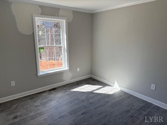 19 Cedar Bluff Ln, Hardy, VA 24101 - empty room with crown molding, dark wood-type flooring, and plenty of natural light