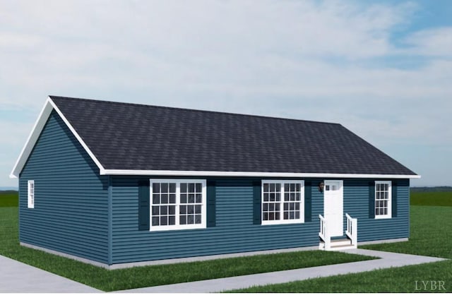19 Cedar Bluff Ln, Hardy, VA 24101 - view of front of home featuring a front lawn, roof with shingles, and entry steps