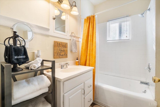 211 Warren Ave, Lynchburg, VA 24501 - bathroom with shower / bath combo with shower curtain and vanity