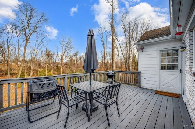 3756 Woodside Ave, Lynchburg, VA 24503 - wooden deck with outdoor dining space