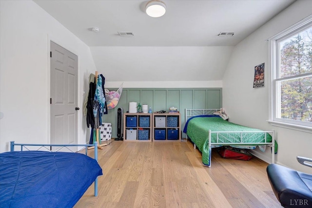 268 Leftwich Rd, Madison Heights, VA 24572 - bedroom with vaulted ceiling and wood finished floors