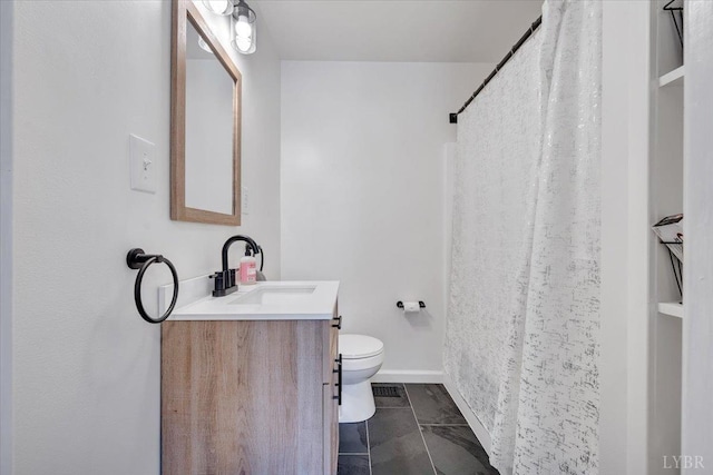 268 Leftwich Rd, Madison Heights, VA 24572 - full bathroom featuring vanity, toilet, and curtained shower