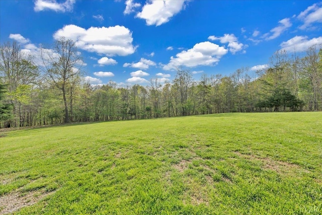 268 Leftwich Rd, Madison Heights, VA 24572 - view of green lawn featuring a wooded view