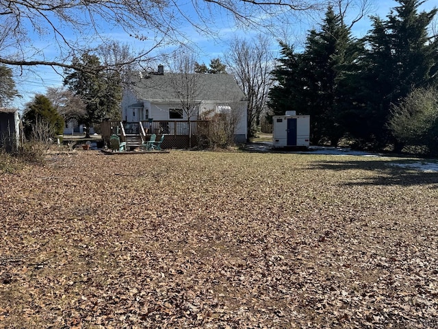 101 Mountain View Dr, Lynchburg, VA 24502 - view of yard featuring a wooden deck
