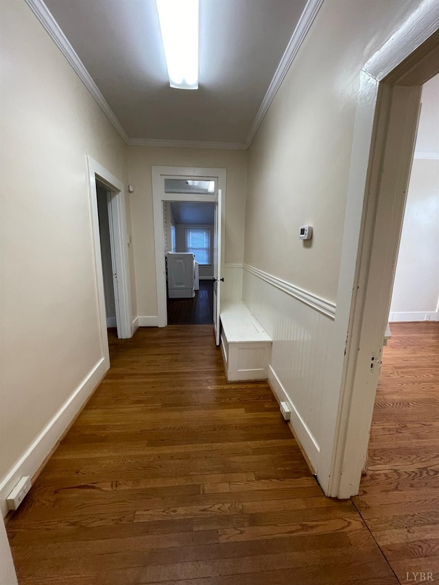 307 Stafford St, Lynchburg, VA 24501 - hall featuring ornamental molding and wood finished floors