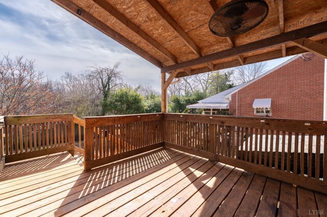 4610 Alabama Ave, Lynchburg, VA 24502 - wooden terrace featuring a ceiling fan