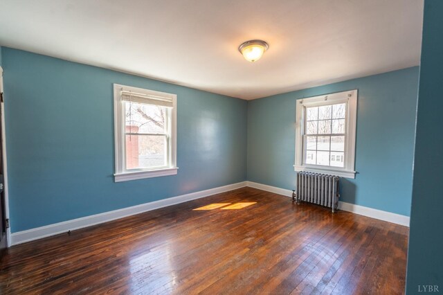4610 Alabama Ave, Lynchburg, VA 24502 - unfurnished room featuring radiator heating unit, baseboards, and hardwood / wood-style flooring