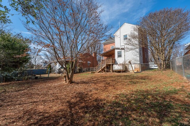 4610 Alabama Ave, Lynchburg, VA 24502 - view of yard featuring a fenced backyard and stairs