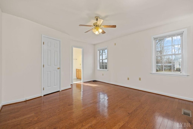 302 Pilot View Rd, Concord, VA 24538 - empty room with ceiling fan, wood finished floors, and baseboards